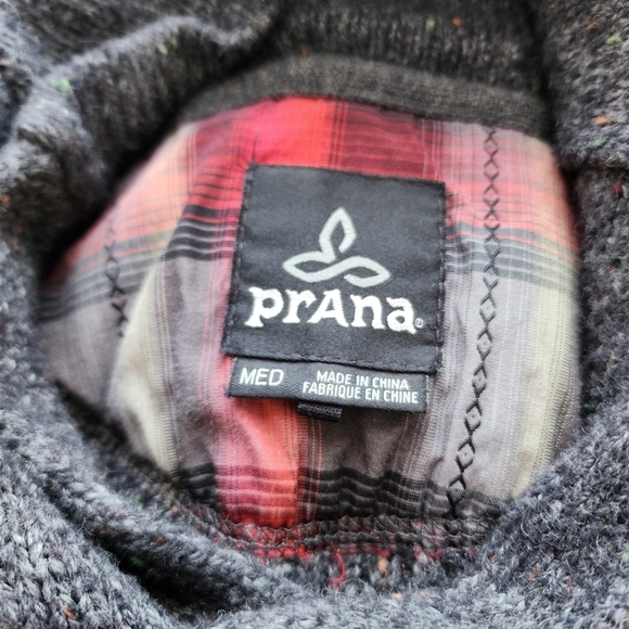 Prana Tunic Style Sweater Size Medium Dark Grey Thick Knit - Picture 2 of 6